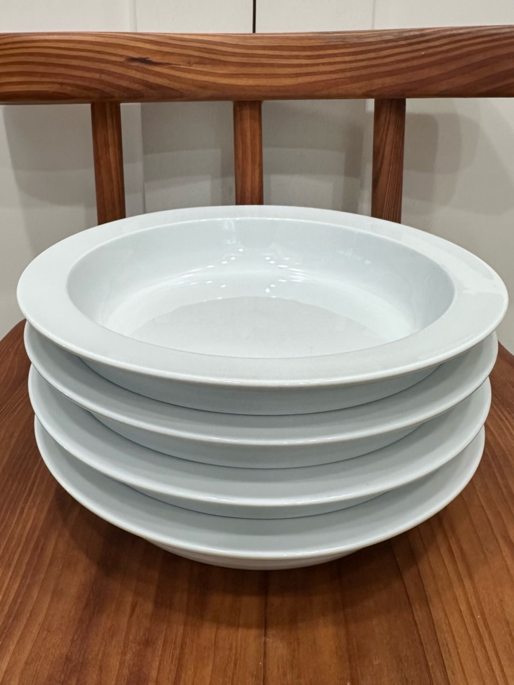 Set of 4 Dansk Bistro Allegro Blue Accent Soup Pasta Salad Bowl 8in Vintage